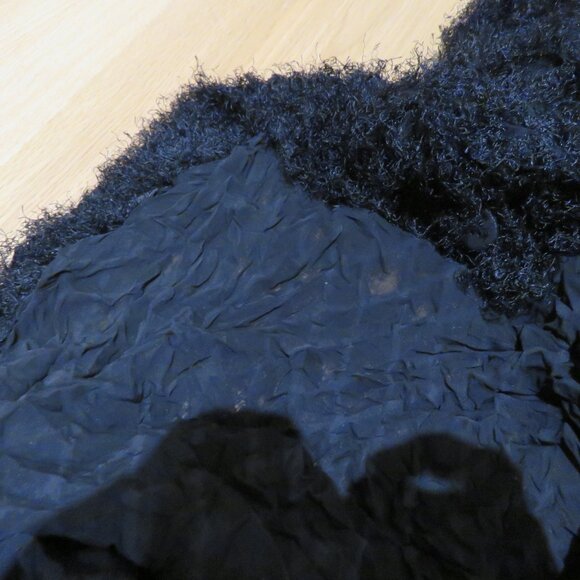 ISSEY MIYAKE Shaggy Oversized Jacket in Black Avant Garde Abstract Minimalist - Picture 13 of 14